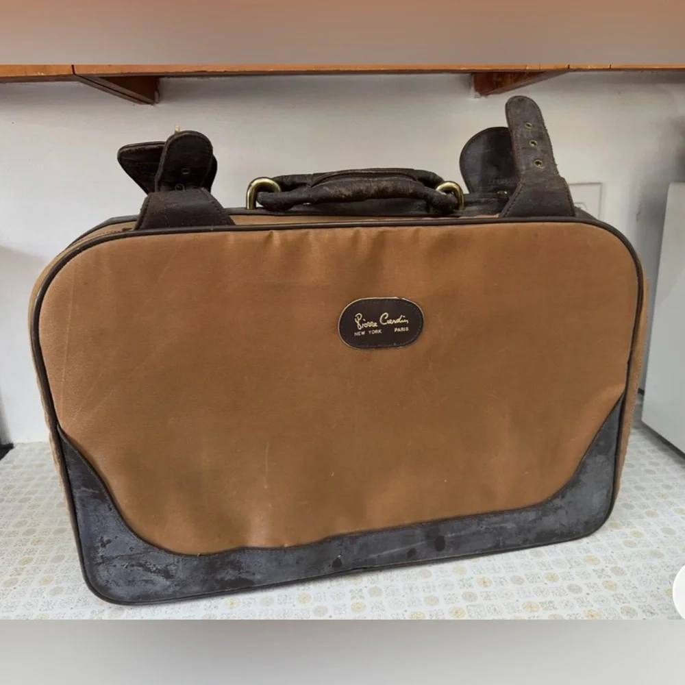 Pierre Cardin Elegant Brown and Tan Briefcase